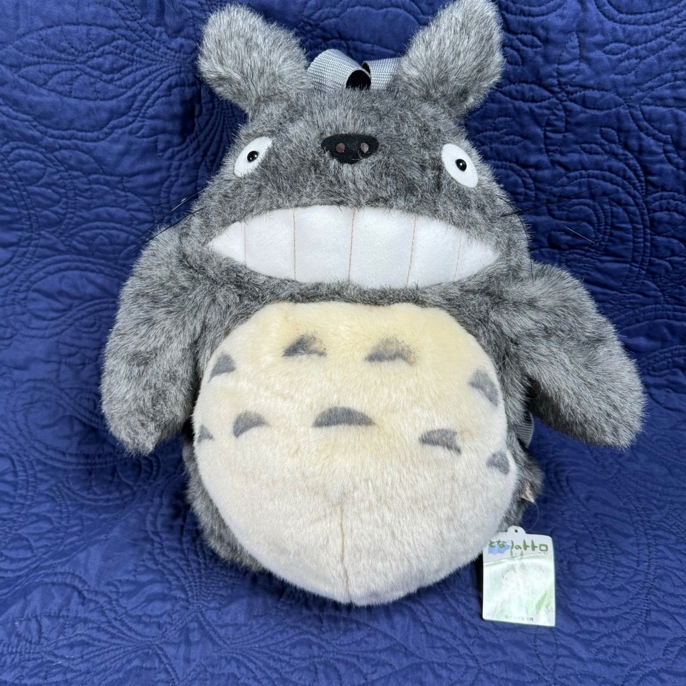 Sun Arrow Studio Ghibli My Neighbor Totoro Plush Grey Faux Fur Backpack NWT
